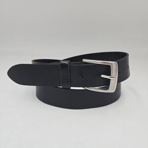 H&M Black Genuine Leather Belt with Metal Silver Tone Buckle - M NWT H&M | Accessories | Hm Genuine Leather Belt | Poshmark main image 2